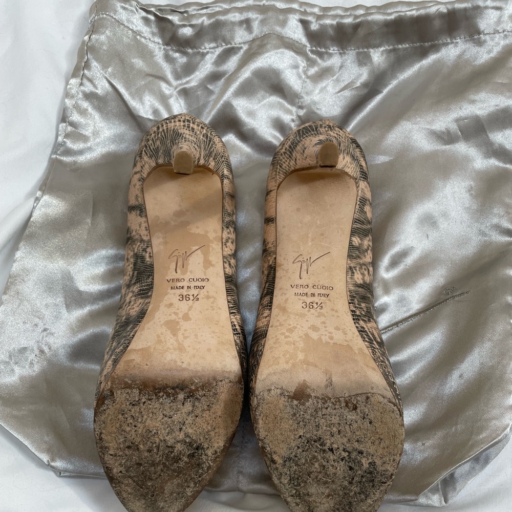 Giuseppe Zanotti Python Snakeskin Neutral Stilett… - image 3